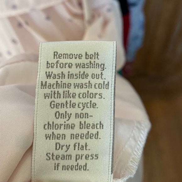 LC LAUREN CONRAD Dress Polka Dot Popover Pleated Party Pink Gray Size 12 - Picture 11 of 15